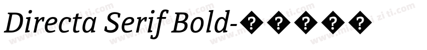Directa Serif Bold字体转换